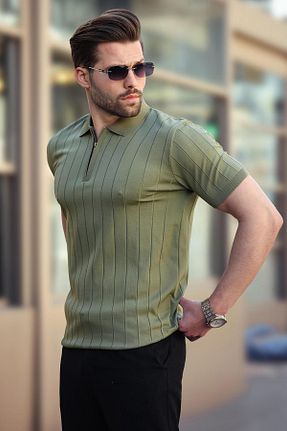 پولوشرت خاکی مردانه پنبه ای Madmext - کد 904994262