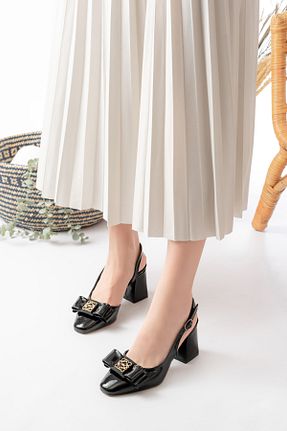 کفش پاشنه بلند کلاسیک مشکی زنانه چرم مصنوعی Egepass - کد 904997459