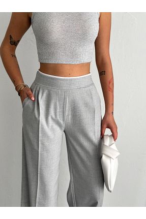 شلوار طوسی زنانه بافتنی Zula Moda - کد 904993035