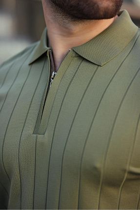 پولوشرت خاکی مردانه پنبه ای Madmext - کد 904994262