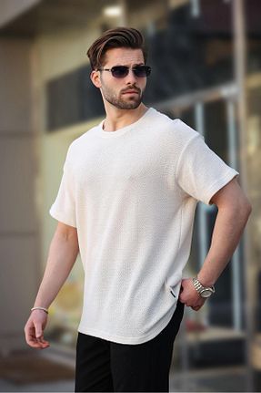 تیشرت نباتی مردانه اورسایز Madmext - کد 904995501
