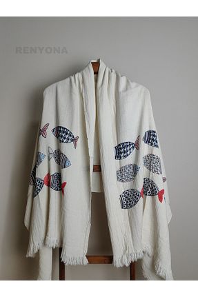 پشتمال سفید %100 پنبه ارگانیک renyona - کد 901943610