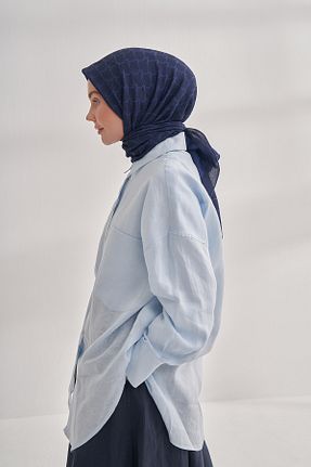 روسری سرمه ای پلی استر ARMANDA - کد 905000952