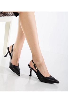 کفش استایلیتو مشکی پاشنه نازک Demashoes - کد 900641818
