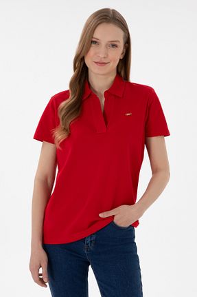 پولوشرت قرمز زنانه پنبه ای U.S. Polo Assn. - کد 905027112