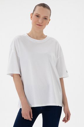 تیشرت سفید زنانه اورسایز U.S. Polo Assn. - کد 905032293