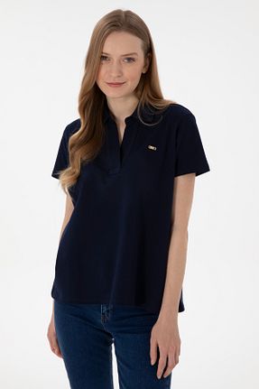 پولوشرت سرمه ای زنانه پنبه ای U.S. Polo Assn. - کد 892731528
