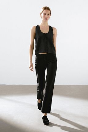 شلوار مشکی زنانه ویسکون Massimo Dutti - کد 905045986