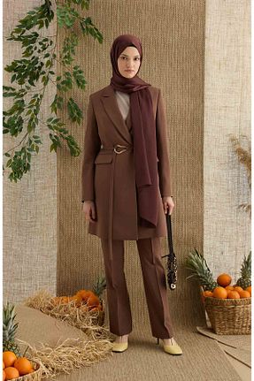 شال قهوه ای زنانه Fatma Atasoy - کد 905040281