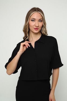 پیراهن مشکی زنانه کراپ Trendglow - کد 905051144