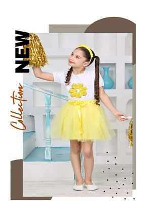 ست بالاتنه و پائین تنه زرد بچه گانه جین NOBLE STORE - کد 906416603