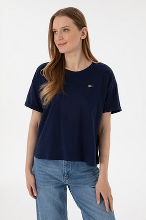 تیشرت سرمه ای زنانه یقه دوچرخه U.S. Polo Assn. - کد 905055017