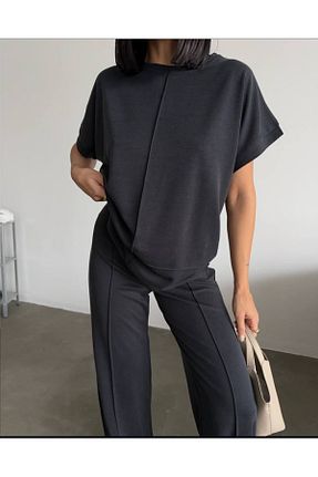ست بالاتنه و پائین تنه مشکی زنانه بافتنی RECEP AYDIN - کد 905060736