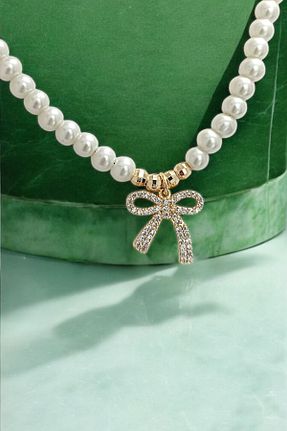 گردنبند جواهر طلائی زنانه برنجی Çlk Accessories - کد 905071107
