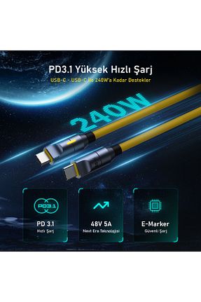 کابل شارژر زرد Aohi - کد 858586305