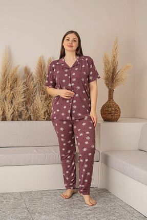 ست لباس راحتی بنفش زنانه Kalp Nisanca - کد 905070202
