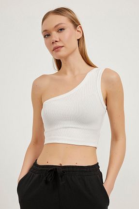 بادی سفید زنانه یقه نامتقارن Arma Life - کد 905065921