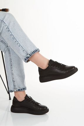 کفش اسنیکر مشکی زنانه بند دار MyLina Shoes - کد 905073323