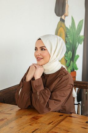 شال بژ زنانه پنبه ای Armine - کد 905068244