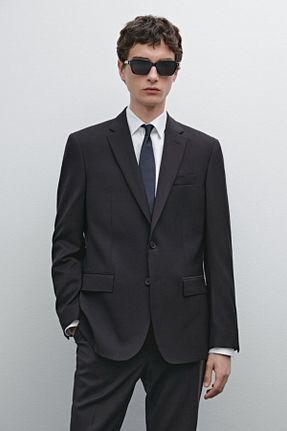 کت بلیزر آبی مردانه پشم Massimo Dutti - کد 905103739