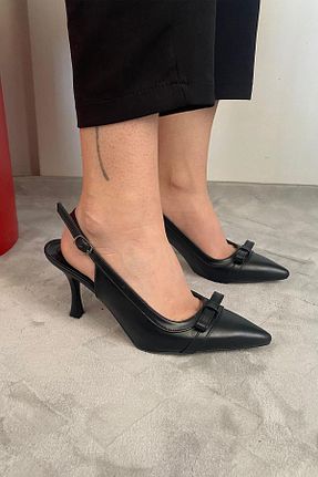 کفش پاشنه بلند کلاسیک مشکی زنانه چرم مصنوعی Preshley - کد 905110362