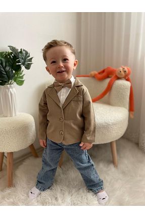ست بالاتنه و پائین تنه بژ بچه گانه بافتنی Mişsa Bebe - کد 906427654