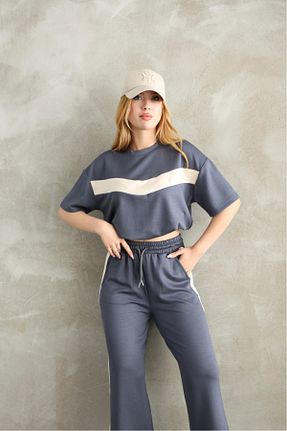 ست کرمکن اسپرت طوسی زنانه پنبه پلی استر sportiness - کد 906428729