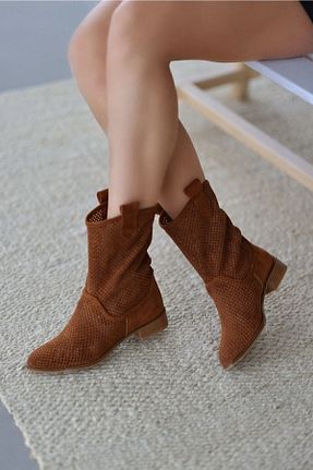 بوت / نیم بوت قهوه ای زنانه جیر POTEEN - کد 905494402