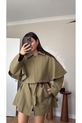 ترنچکت خاکی زنانه Gizemdenbutik - کد 917454296