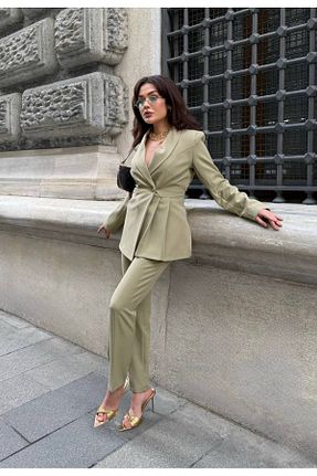 ست بالاتنه و پائین تنه سبز زنانه بافتنی STMT BUTİK - کد 905113269