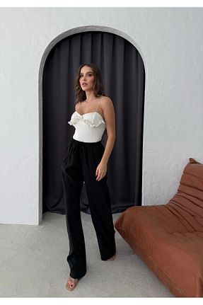 شلوار مشکی زنانه پاچه اسپانیولی Z Zikzak Butik - کد 905136882