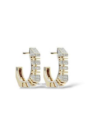 گوشواره استیل (فولاد) طلائی روکش طلا neslyaccessories - کد 905138494