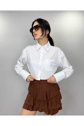 پیراهن سفید زنانه Relaxed DEQ FASHION - کد 825022911
