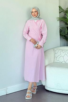 لباس حجاب صورتی زنانه رگولار HAZA MODA - کد 905135393