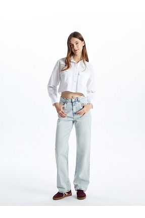 شلوار آبی زنانه پارچه LC Waikiki - کد 868327436