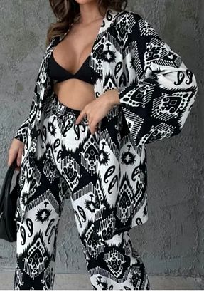 ست بالاتنه و پائین تنه مشکی زنانه بافتنی Tanos - کد 905147019