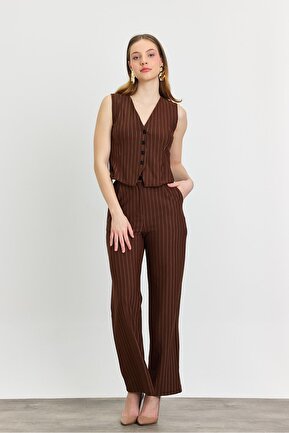 ست بالاتنه و پائین تنه قهوه ای زنانه رگولار Rays - کد 882201525