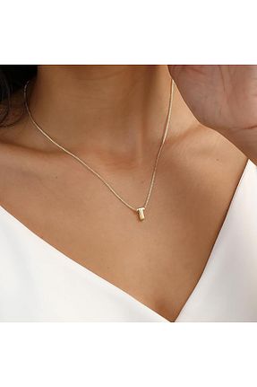 گردنبند جواهر طلائی زنانه روکش نقره Teta Collection - کد 905172386