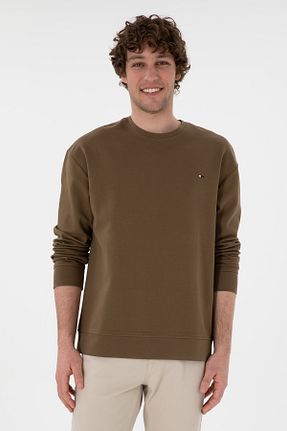 سوئیشرت خاکی مردانه ساده U.S. Polo Assn. - کد 905245310