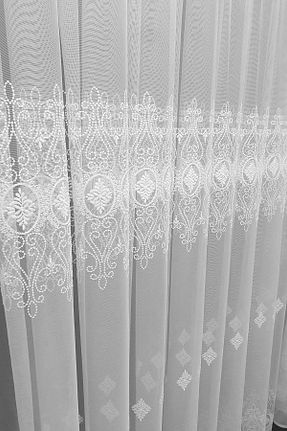 پرده توری سفید ریل دار Brillant - کد 380806317