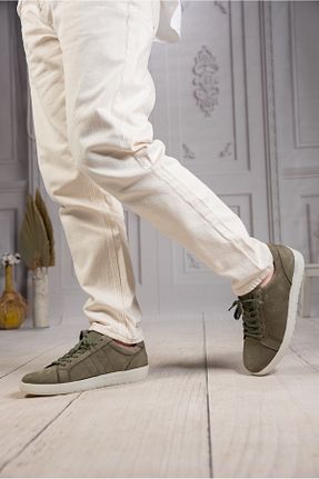 کفش اسنیکر سبز مردانه چرم اصل DAXİS Sportwear Company - کد 905050782