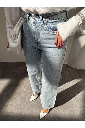 شلوار جین آبی زنانه پاچه گشاد ESRAHELVACI - کد 905278678