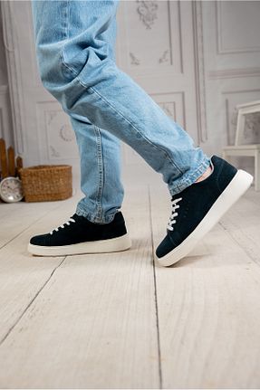 کفش اسنیکر سرمه ای مردانه چرم اصل DAXİS Sportwear Company - کد 905282410