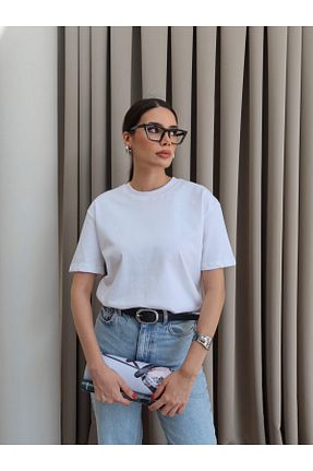 تیشرت سفید زنانه Relaxed ESRAHELVACI - کد 905274230