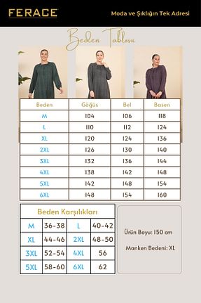 لباس سایز بزرگ طوسی زنانه ویسکون Ferace - کد 635072402
