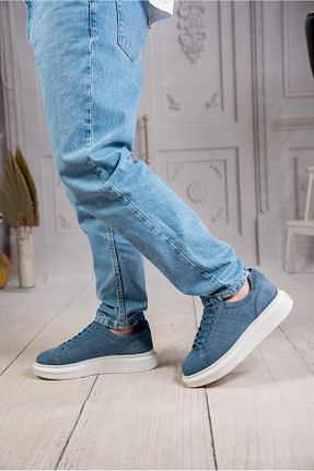 کفش اسنیکر آبی مردانه چرم اصل DAXİS Sportwear Company - کد 905283057