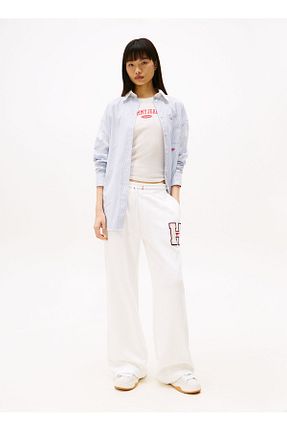 شلوار کرمگن سفید زنانه Tommy Jeans - کد 905279938