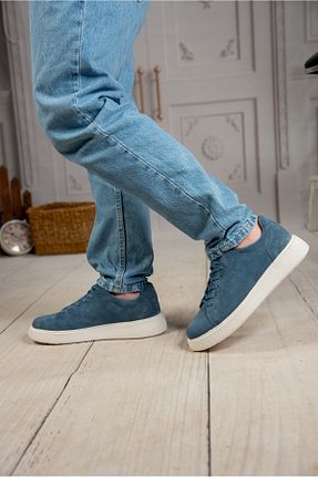 کفش اسنیکر آبی مردانه چرم اصل DAXİS Sportwear Company - کد 905282653