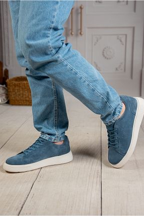 کفش اسنیکر آبی مردانه چرم اصل DAXİS Sportwear Company - کد 905282653