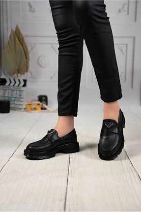 کفش لوفر مشکی زنانه چرم خالص DAXİS Sportwear Company - کد 906561445